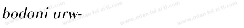 bodoni urw字体转换